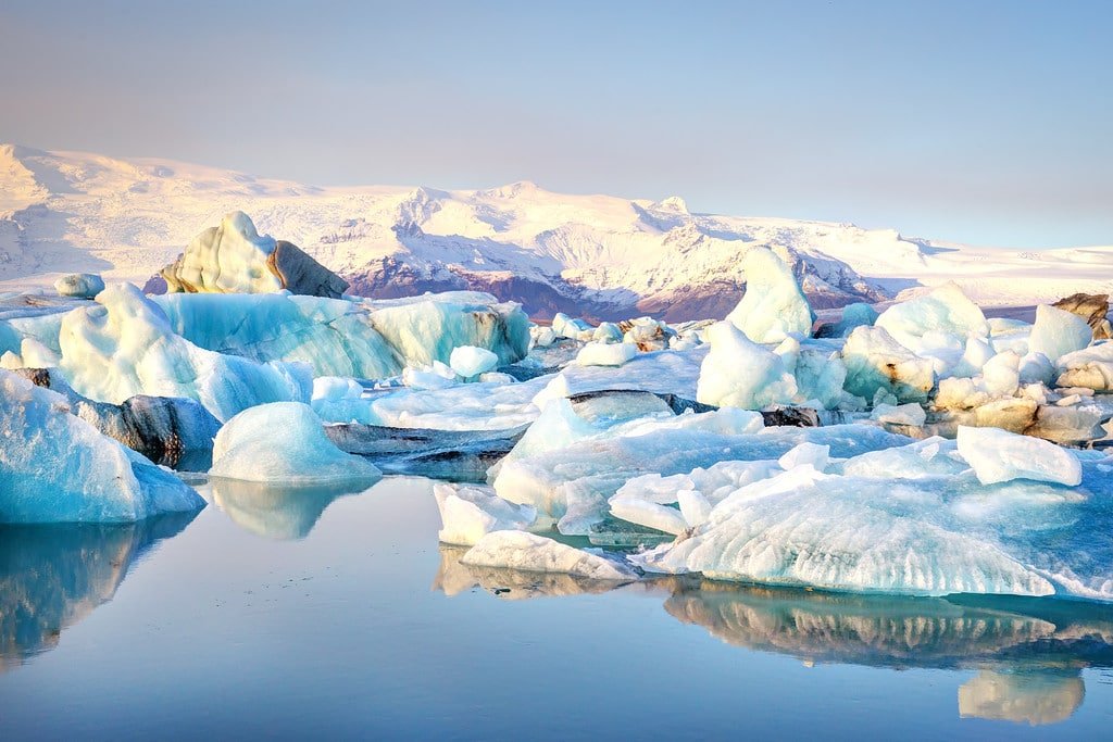 Colorful Sunrise at Jokulsarlon Jokulsarlon Lagoon Sunrise