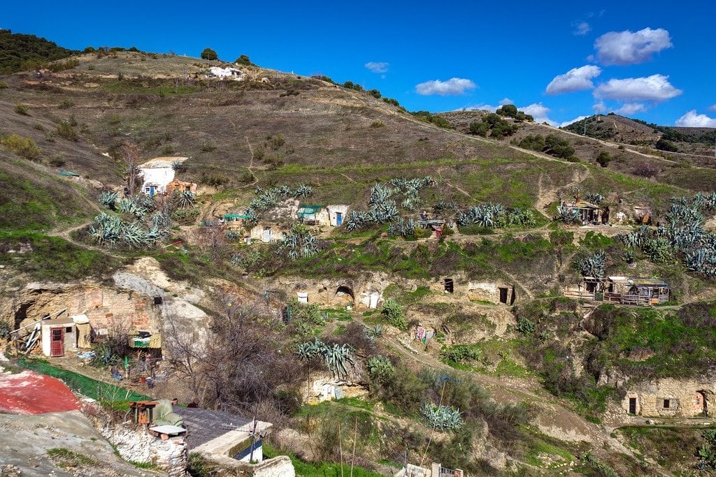 The hills above Granada are covered in caves Sacromonte Cave Community Spain